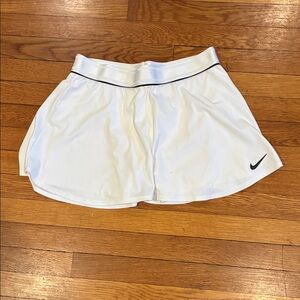 Nike White Women's Athletic Skort with Black Swoosh